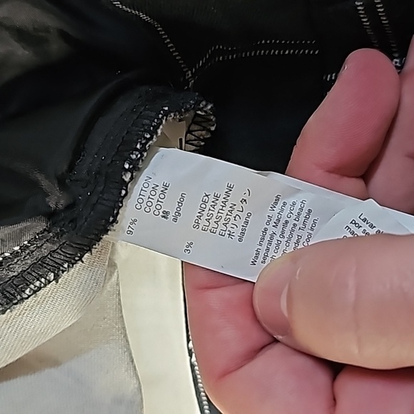 Gap black and white plaid size 12 slim city pants - Picture 7 of 7